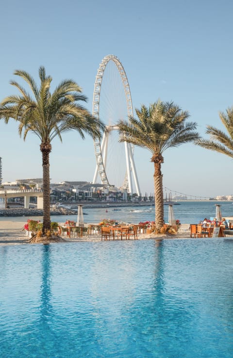 2 outdoor pools, open 9 AM to 9 PM, pool umbrellas, sun loungers
