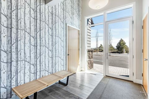 Entry with convenient bench