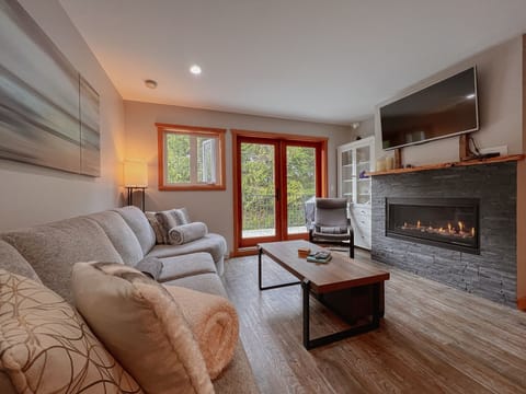 Living room with fireplace