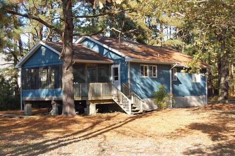 Comfortable home nestled in the pine trees.