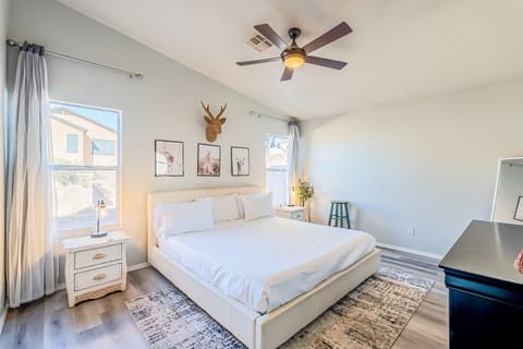 The Master Bedroom with a King Sized Bed