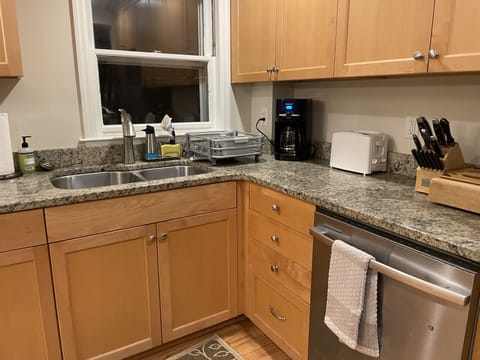 Wonderful new kitchen ammenities~ a Cuisinart Coffeemaker & OXO dishrack!