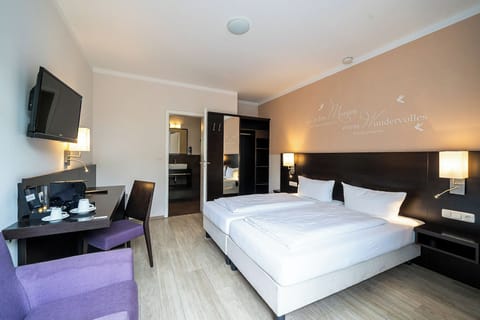 Desk, free WiFi, bed sheets