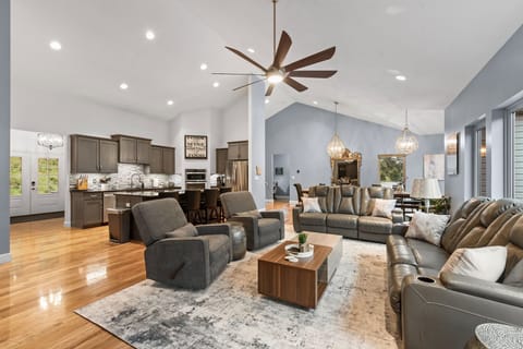 Light-filled and open — the perfect gathering space.