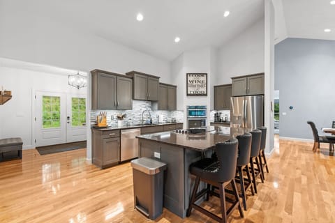 The doors in the background are the front doors of the house.