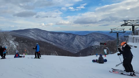 Skiing at the nearby Highlands Lift