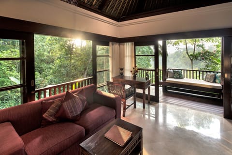 Treehouse 1-Bedroom Villa Valley View | Living area | LCD TV, DVD player, iPod dock, MP3 dock