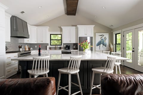 Ample seating at the massive island 