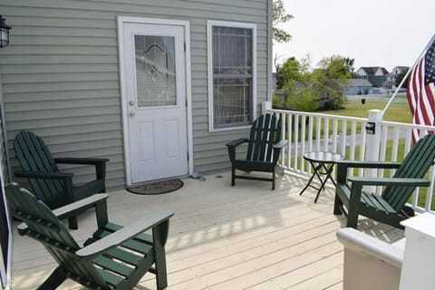 Deck with seating