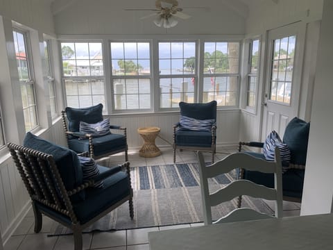 Enjoy your morning coffee from the sunroom.