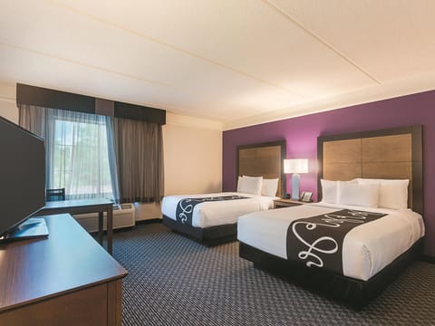 Room, 2 Double Beds, Non Smoking | Premium bedding, desk, laptop workspace, iron/ironing board