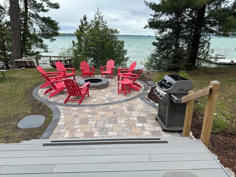 Firepit overlooking the lake