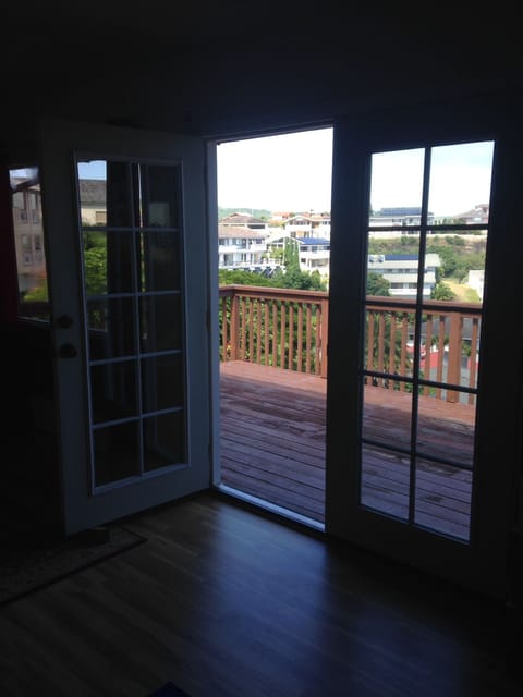 Master bedroom French doors to Master bedroom deck