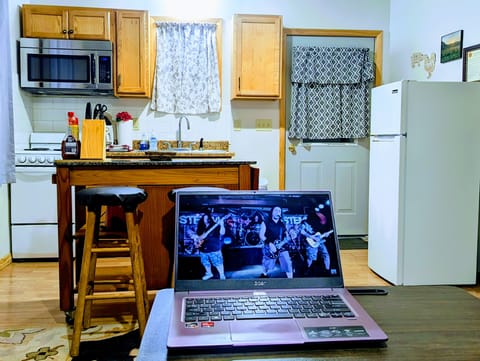 View from Living Room / Couch
Workspace for laptop or food while watching TV