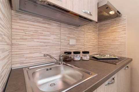 Apartment | Private kitchen | Fridge, microwave, electric kettle, toaster