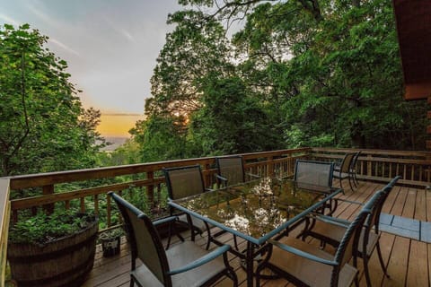 Wind down on the lovely back deck.  Enjoy a glass of wine as the sun sets and the stars begin to come out.