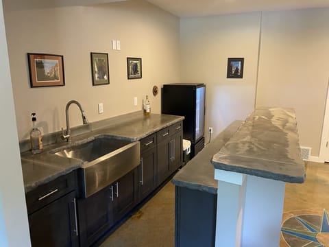 Downstairs bar/kitchen area