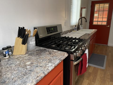 Fully stocked kitchen