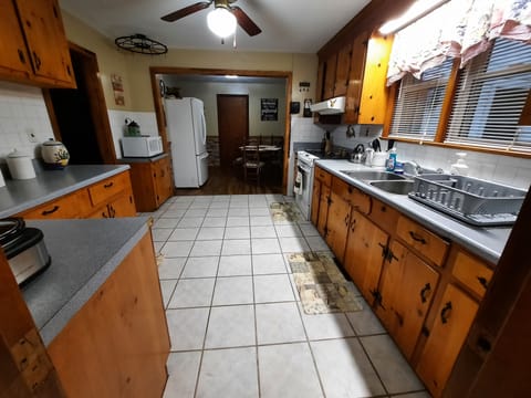 kitchen with plenty of room for family cooking. 