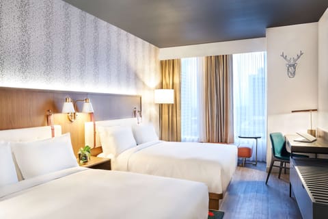 In-room safe, desk, laptop workspace, soundproofing