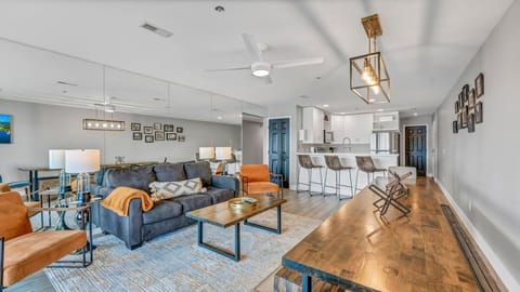 Living room and kitchen