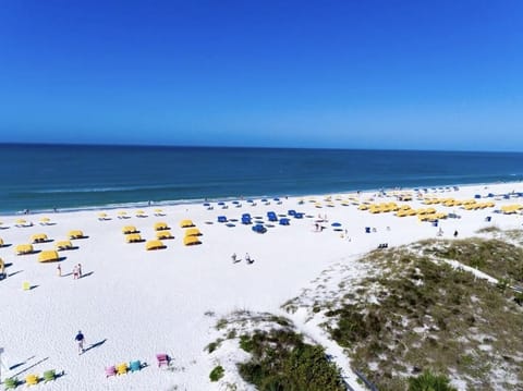 View of the beach from the front door  