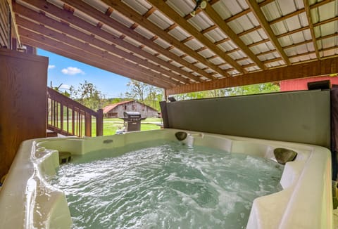 Imagine yourself soaking in your private hot tub sipping a cold drink...
