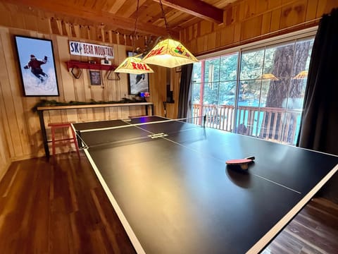 Our game room is currently set up for ping pong!