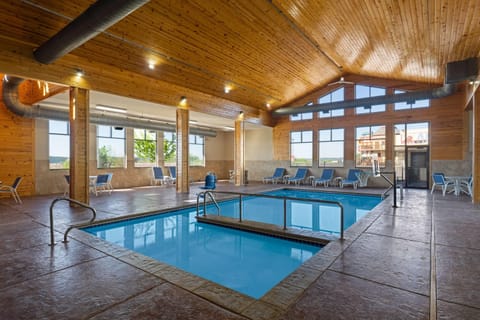 Indoor pool, open 6 AM to 11 PM, sun loungers