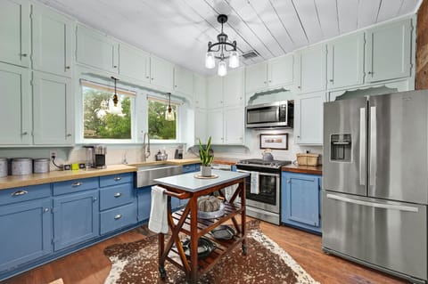 Open, country style kitchen