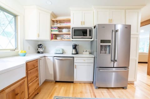 All custom made cabinets & floor from Amish friends, Samuel and Enos Miller! 