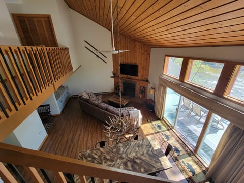 Overlooking the main living area