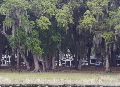 View from water. One of only a few cottages directly facing the lake.