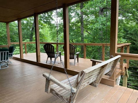 deck overlooking the cove