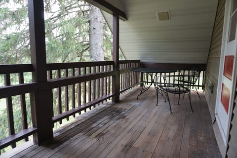 Upstairs front porch off bedroom