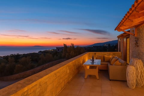 Sunset serenity from the balcony's embrace