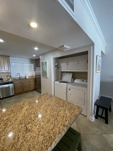 Full size washer/dryer in kitchen