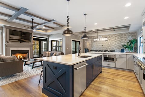 Kitchen open to the living areas