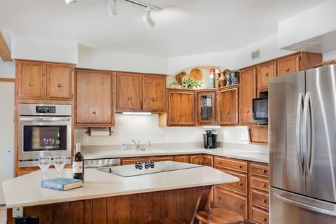 Fully equipped kitchen on main level.