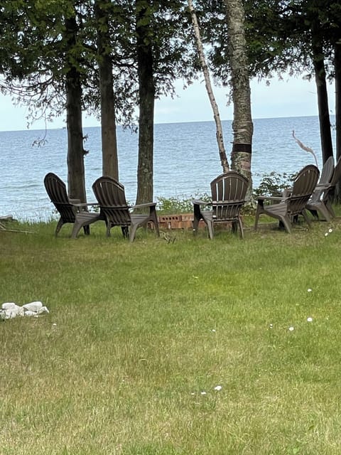 Fire pit by the shore