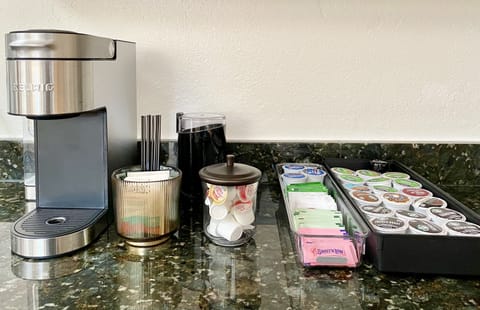 Coffee please! ☕️. Keurig & drip Coffee Pot. Plus starter supply of pods &cream.