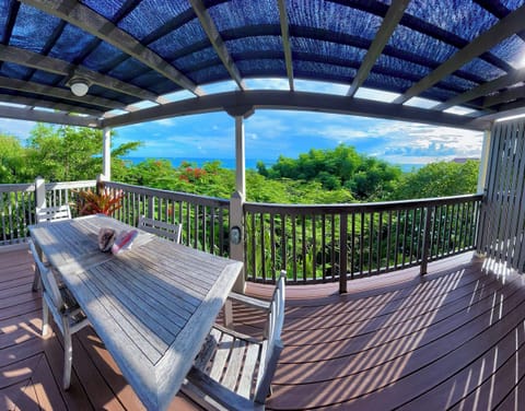 Rooftop penthouse suite with the ocean on all sides. A truly incredible vista.
