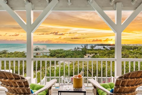 Rear view of Bamboo House from upstairs bedrooms. Relax in the evening and watch the beautiful sunset.