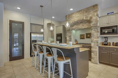 Fully equipped kitchen will make cooking meals here a fun experience.