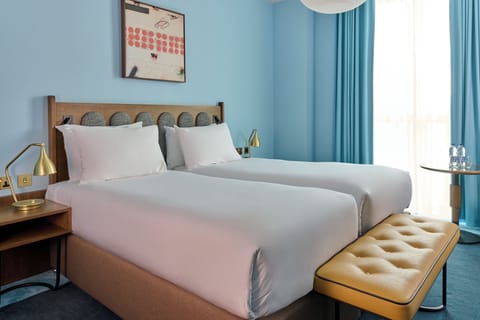 Room, 2 Twin Beds, Courtyard View | In-room safe, desk, blackout drapes, iron/ironing board