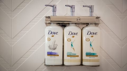 Standard Room | Bathroom | Hair dryer, towels, soap, shampoo