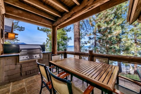 Grill your morning catch while savoring stunning lake views from your private covered deck.