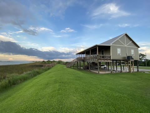 Home overlooking the marsh and river.