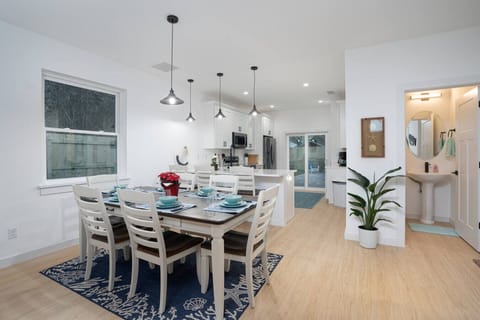First floor- Dining room and kitchen with half bath