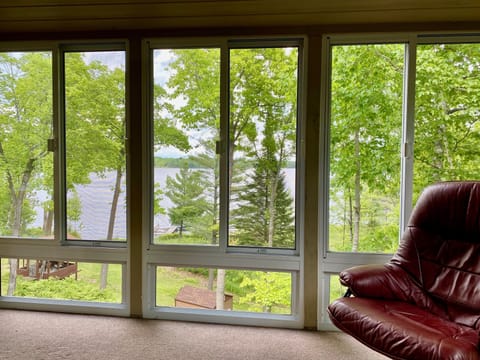Screened-in 3 season porch overlooking the lake